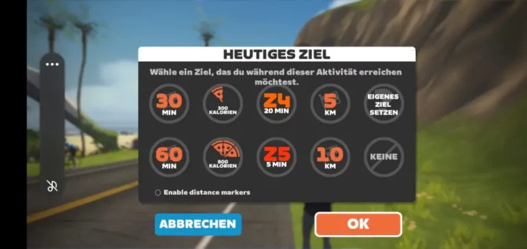 Zwift App Ziele