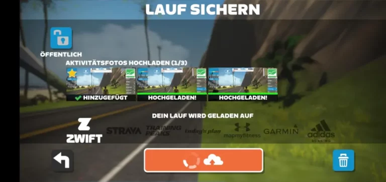 zwift Lauf sichern