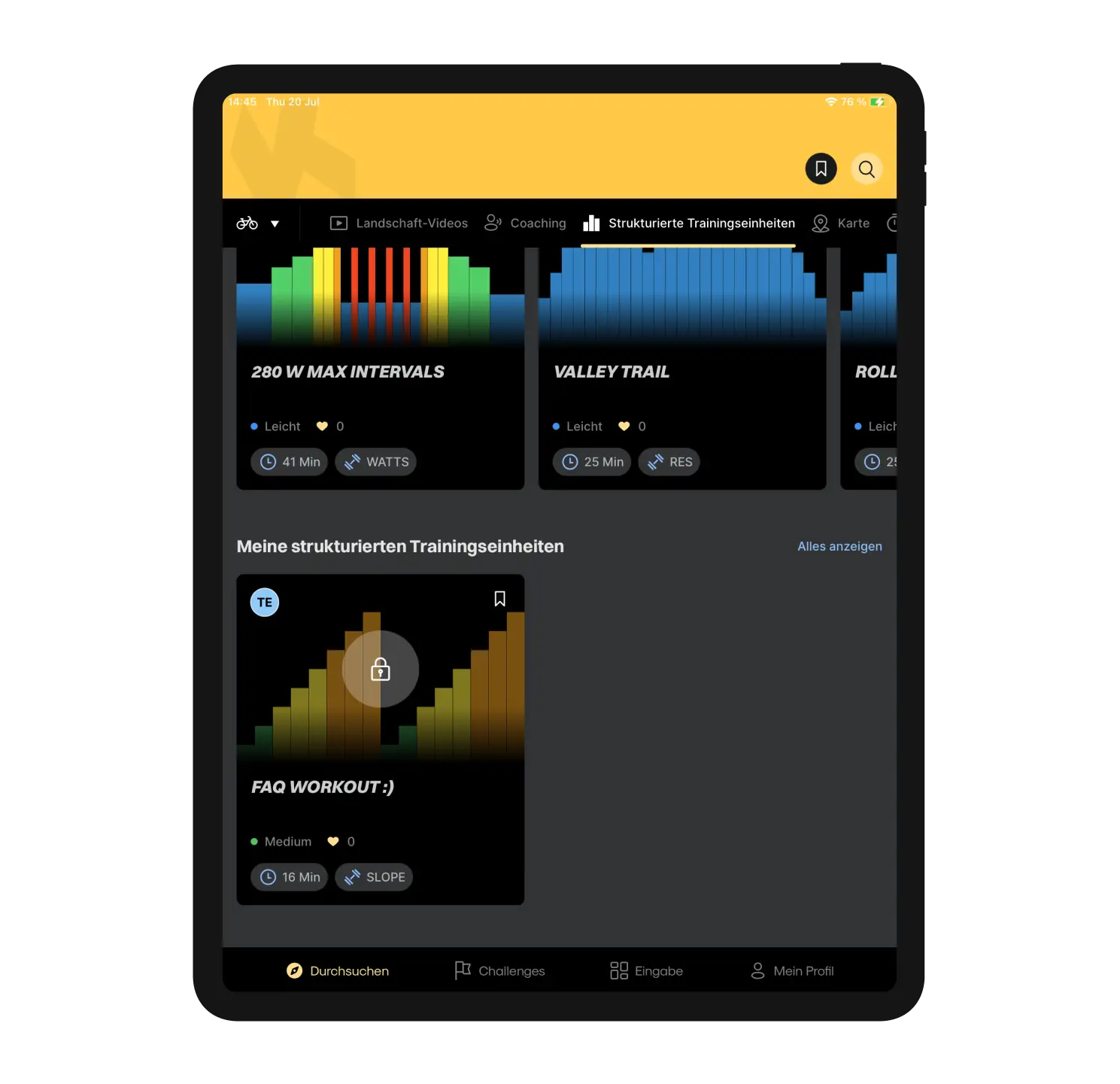 Training Kinomap Plan