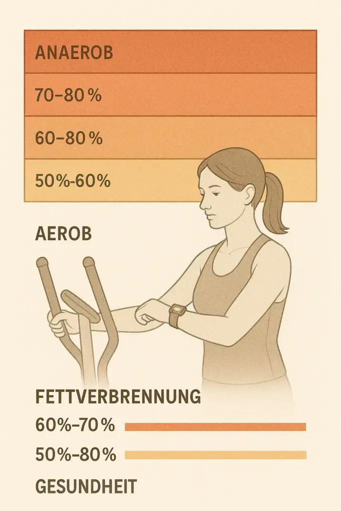 Crosstrainer abnehmen - Fettverbrennung Tabelle