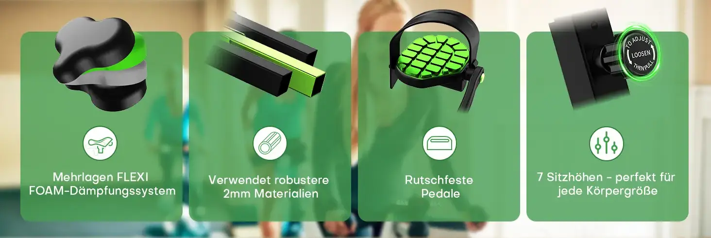 SLUNSE Heimtrainer Fahrrad 3-in-1 - 02