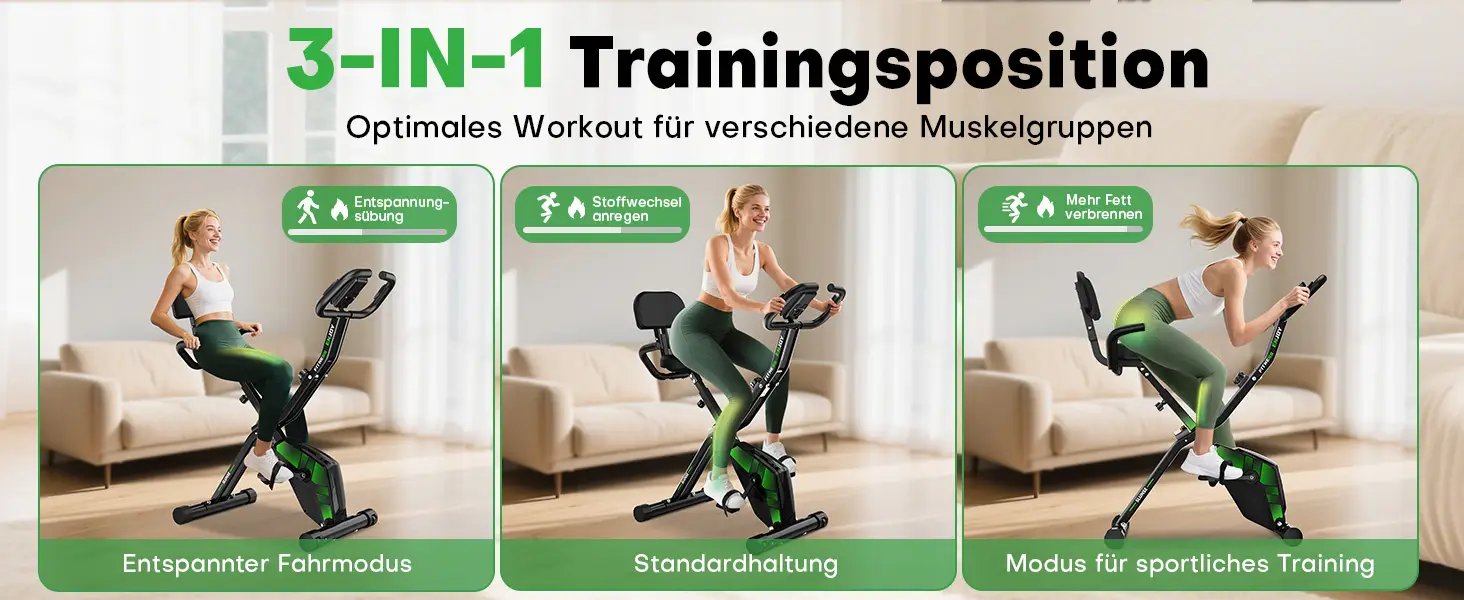 SLUNSE Heimtrainer Fahrrad 3-in-1 - 03