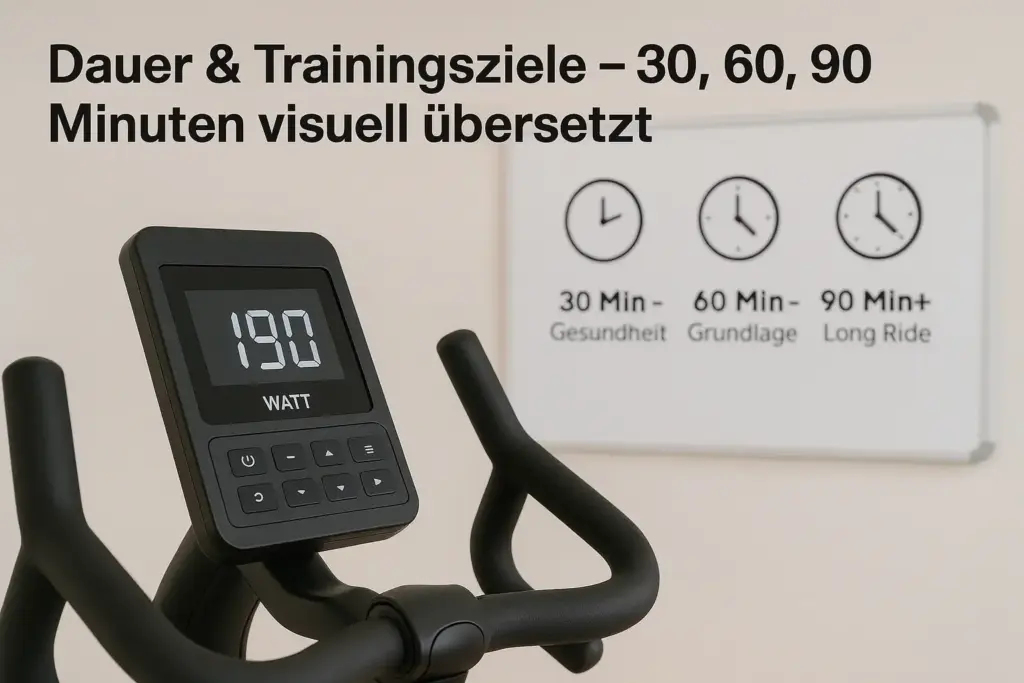 Dauer & Trainingsziele – 30, 60, 90 Minuten visuell übersetzt