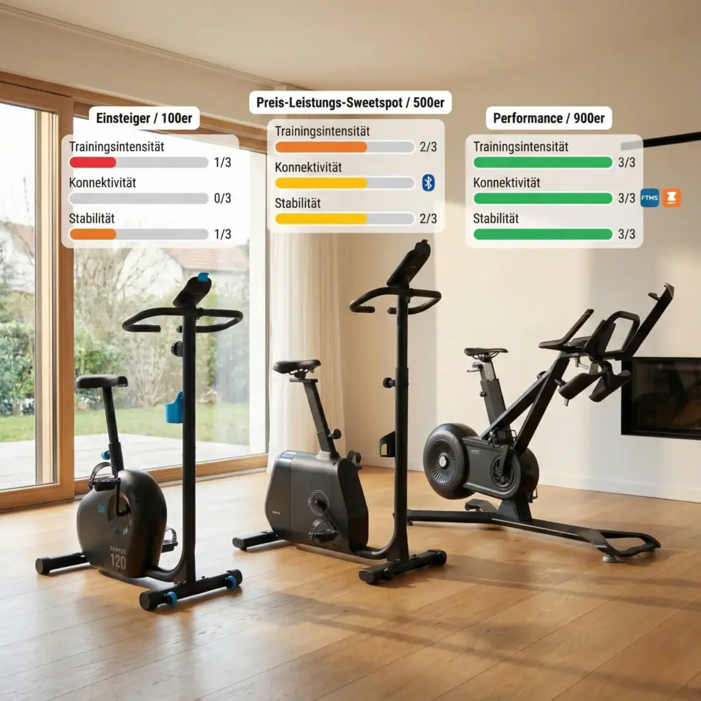 Decathlon Heimtrainer in der Gegenüberstellung