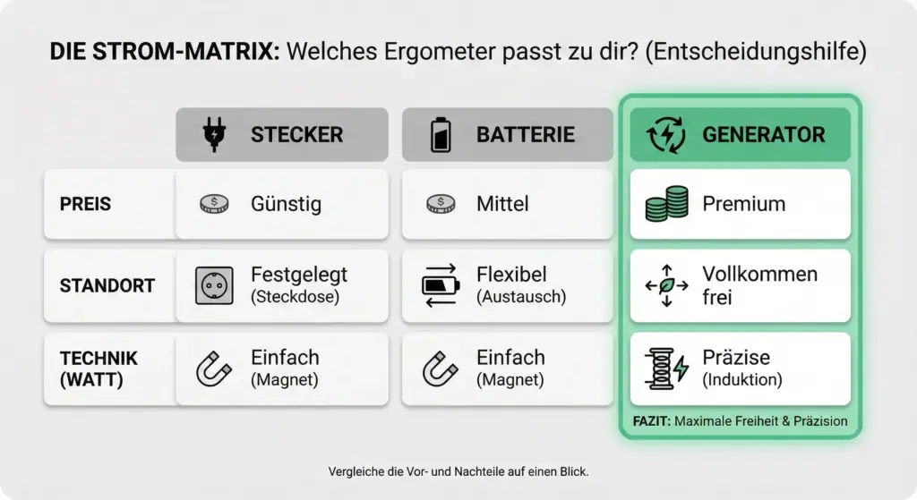 Die Strom-Matrix (Entscheidungshilfe)