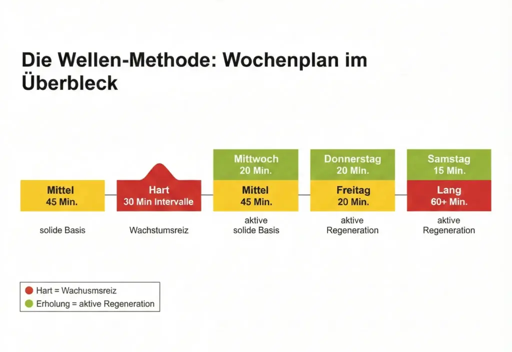 Die Wellen-Methode Wochenplan im Überblick