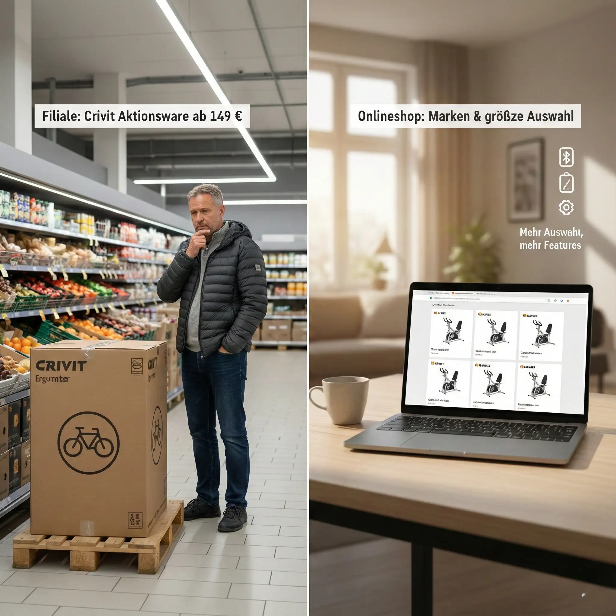 Discounter-Karton vs. Online-Marktplatz