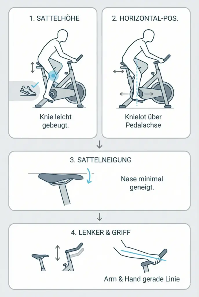 Ergometer einstellen - 4 wichtige Schritte