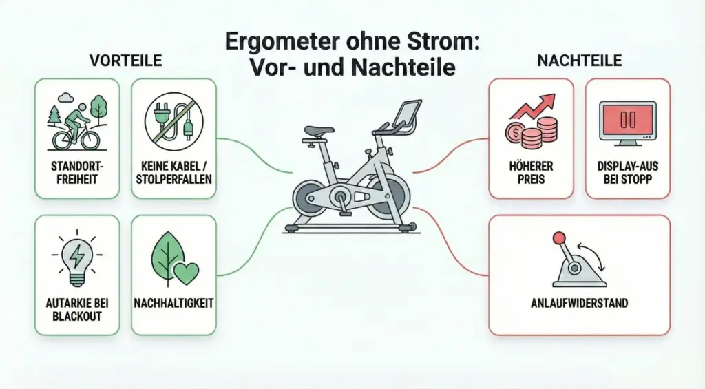 Ergometer ohne Strom Vor und Nachteile