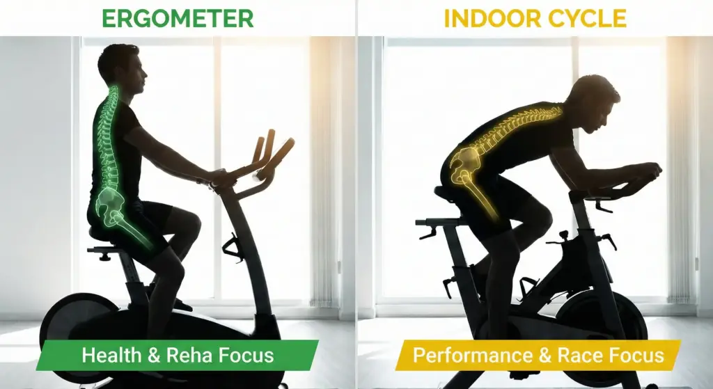 Ergometer vs. Indoor Cycle Geometrie-Vergleich