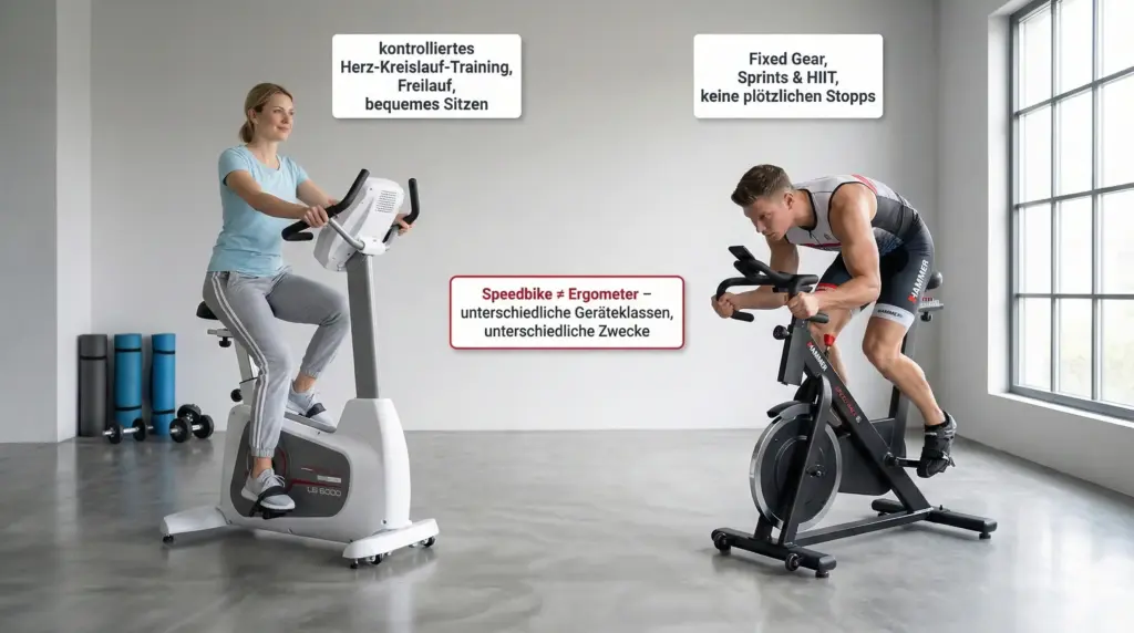 HAMMER Speedbike vs. klassisches Ergometer
