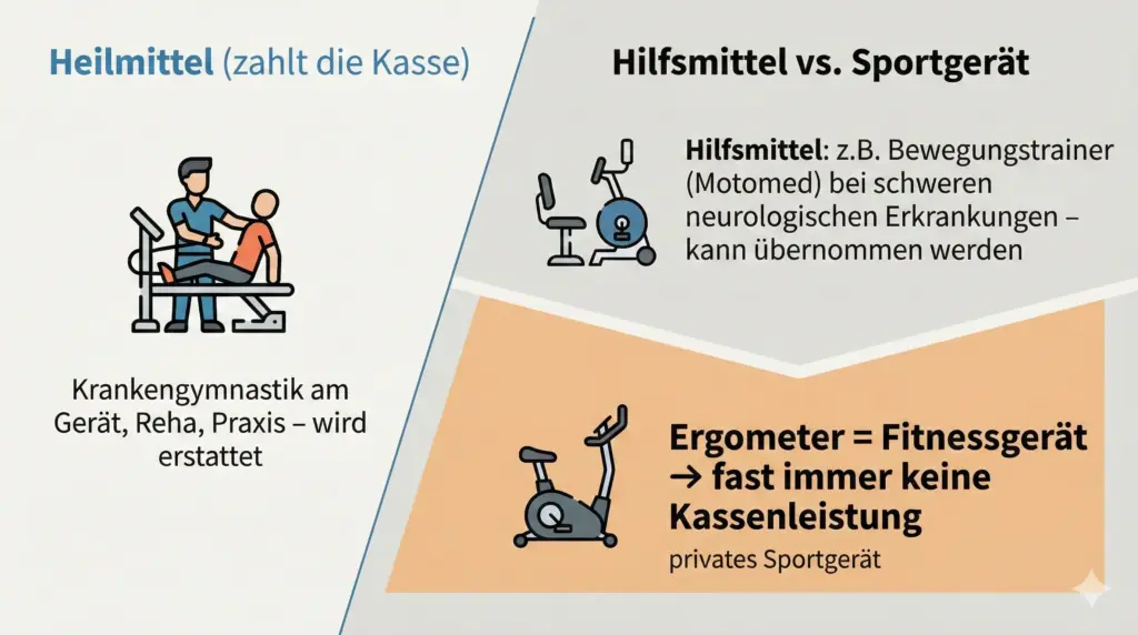 Kasse zahlt nicht – Ergometer ist Privatsache