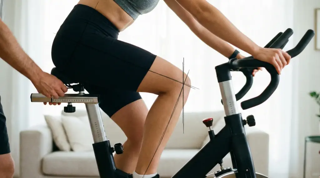 Knie Ergonomie und einstellen des Sitzes