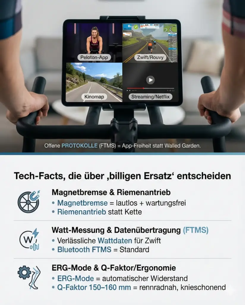 Peloton Zwift und andere Apps