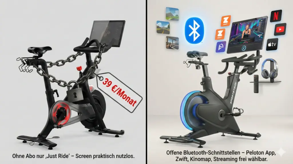 Peloton vs Bluetooth Systeme