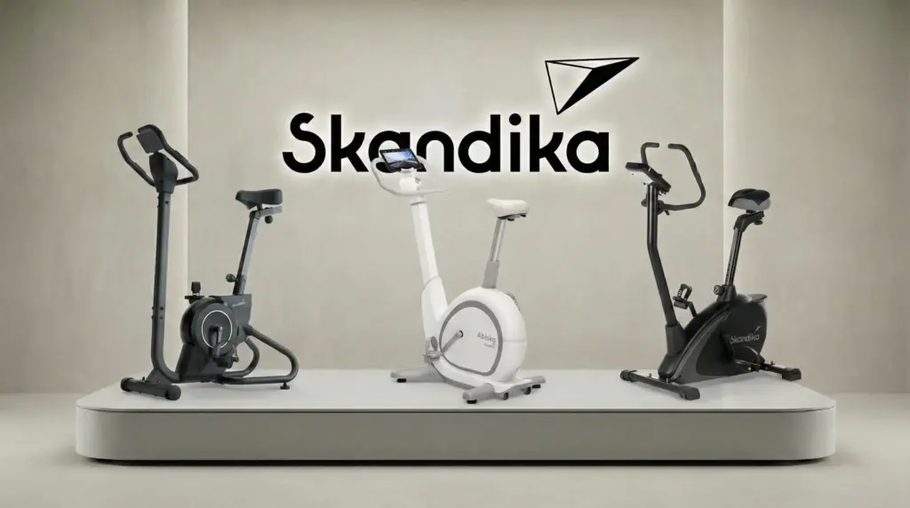 Podest mit Skandika Heimtrainer und Ergometer im Vergleich
