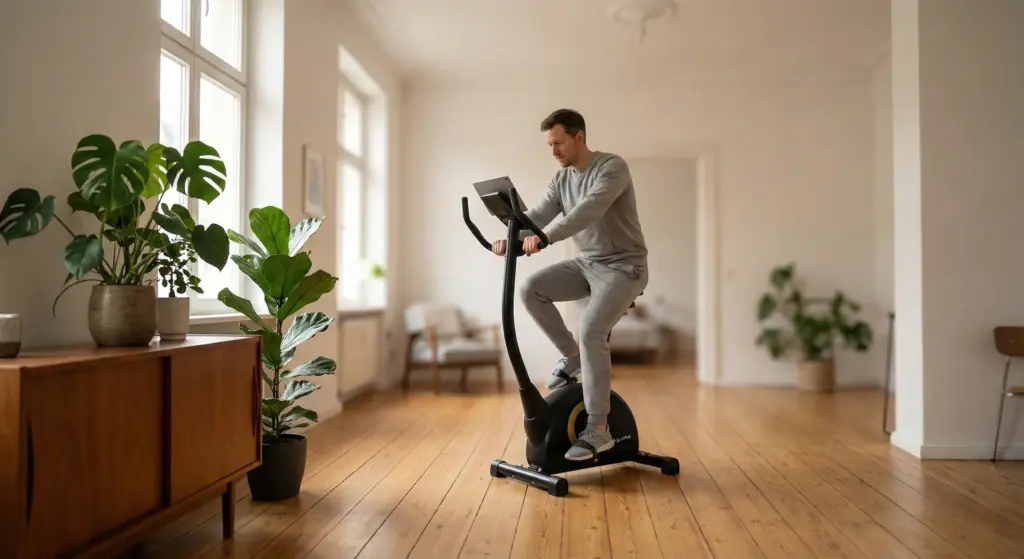 Sportplus Heimtrainer im Wohnzimmer