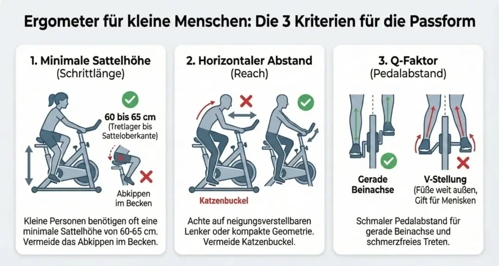 Wann ist ein Ergometer für kleine Menschen geeignet Die 3 Kriterien