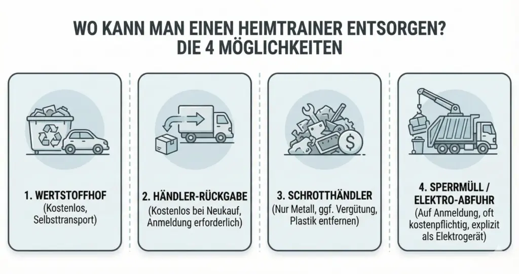 Wo kann man einen Heimtrainer entsorgen Die 4 Möglichkeiten