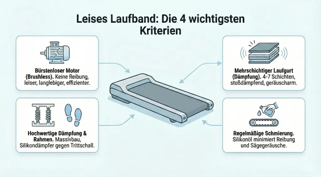 Die 4 Säulen leises Laufband