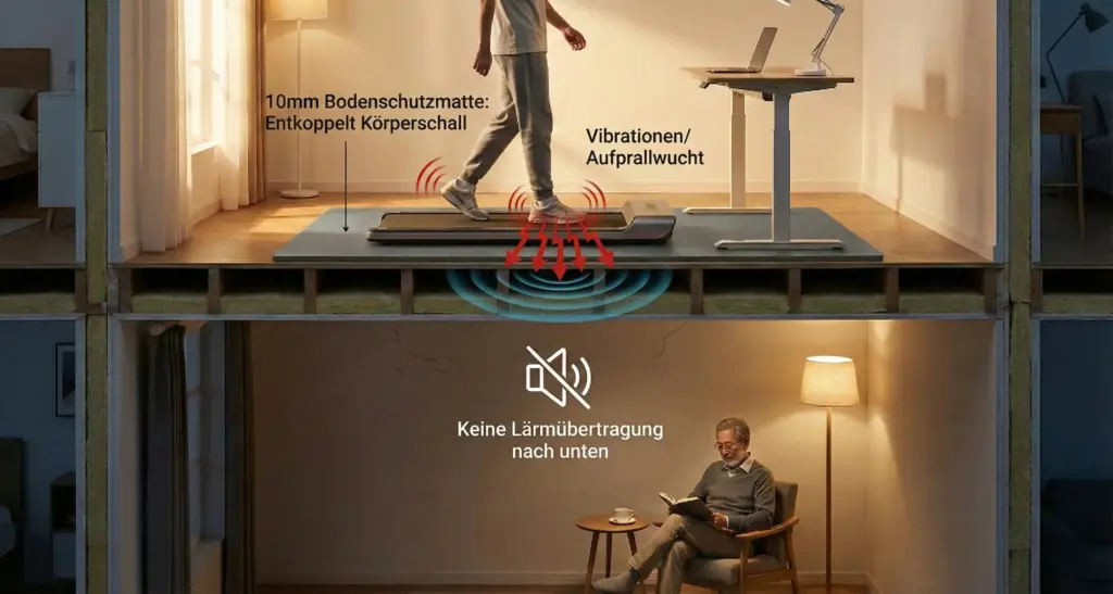 Die Nachbar-Lösung Bodenschutzmatte im Querschnitt