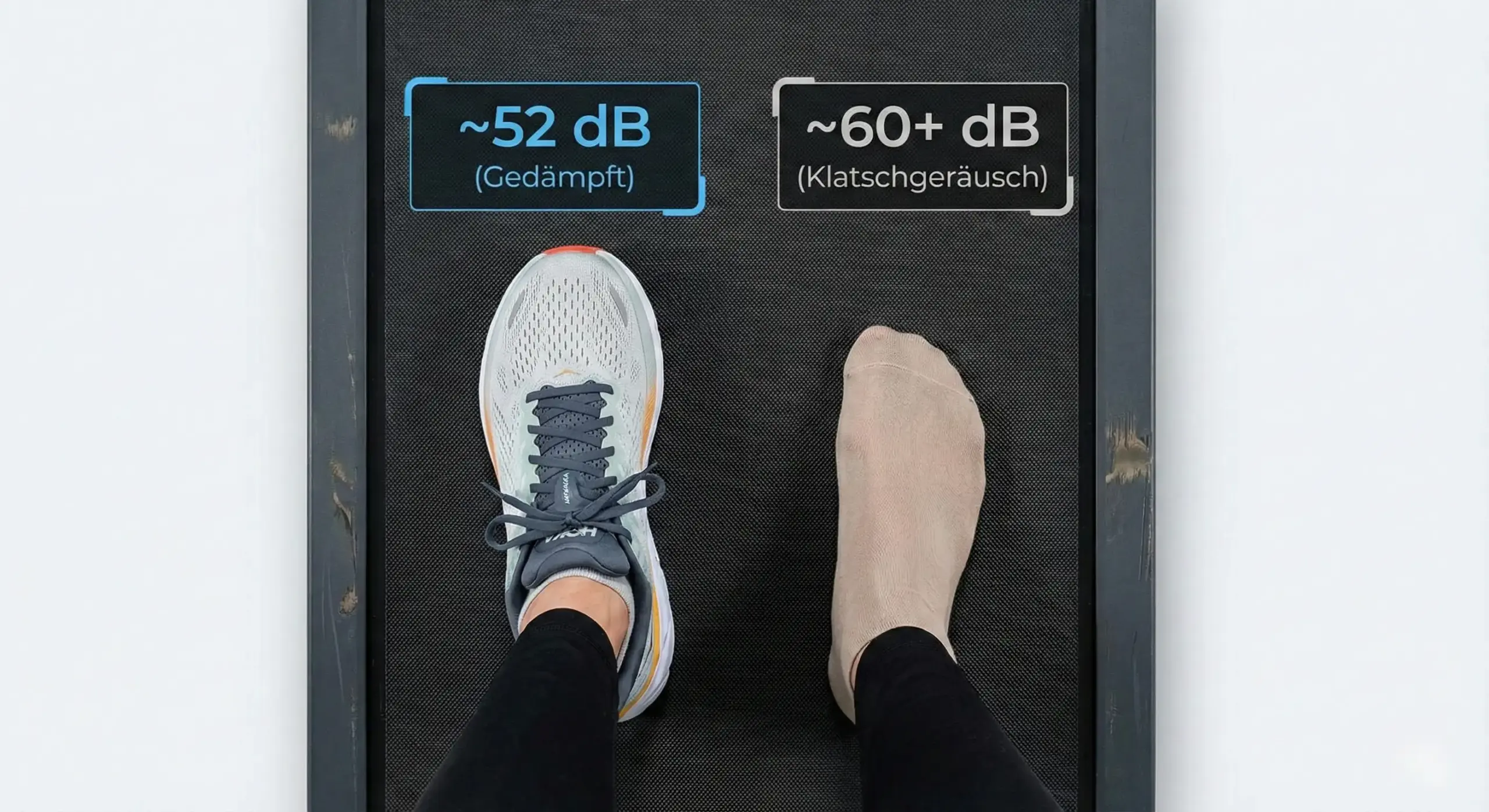 Schuhwahl leise vs. laut